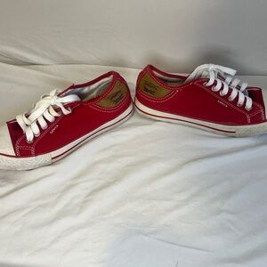 Signature by Levi Strauss Red Low-Top Canvas Sneakers